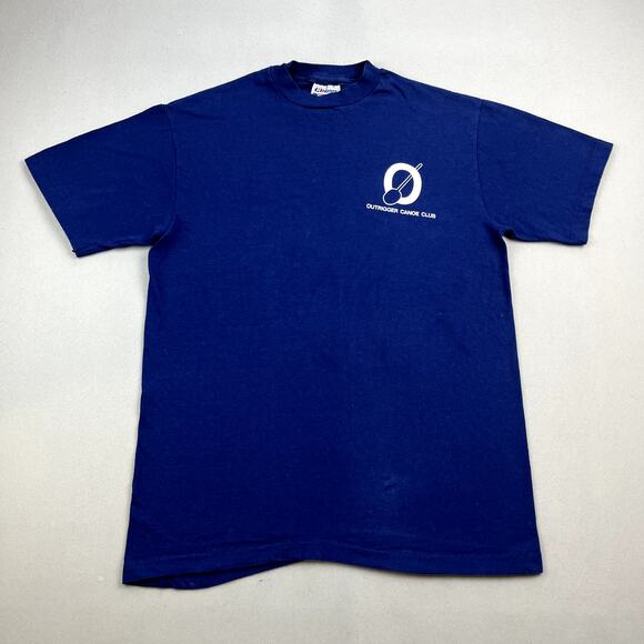 Vintage Outrigger Canoe Club T-Shirt Adult Small Navy Blue Hawaii Waikiki 90s - Picture 3 of 11